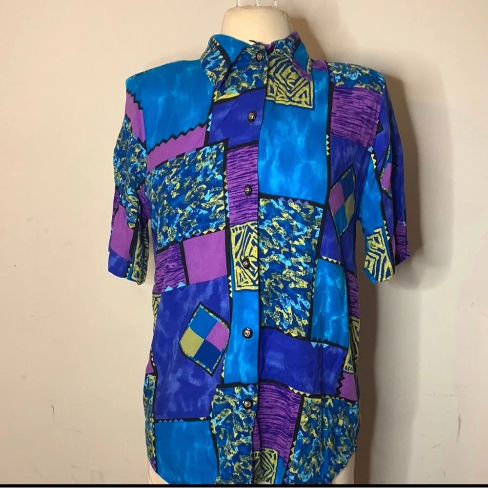 Vintage multicolored blouse - Picture 1 of 2